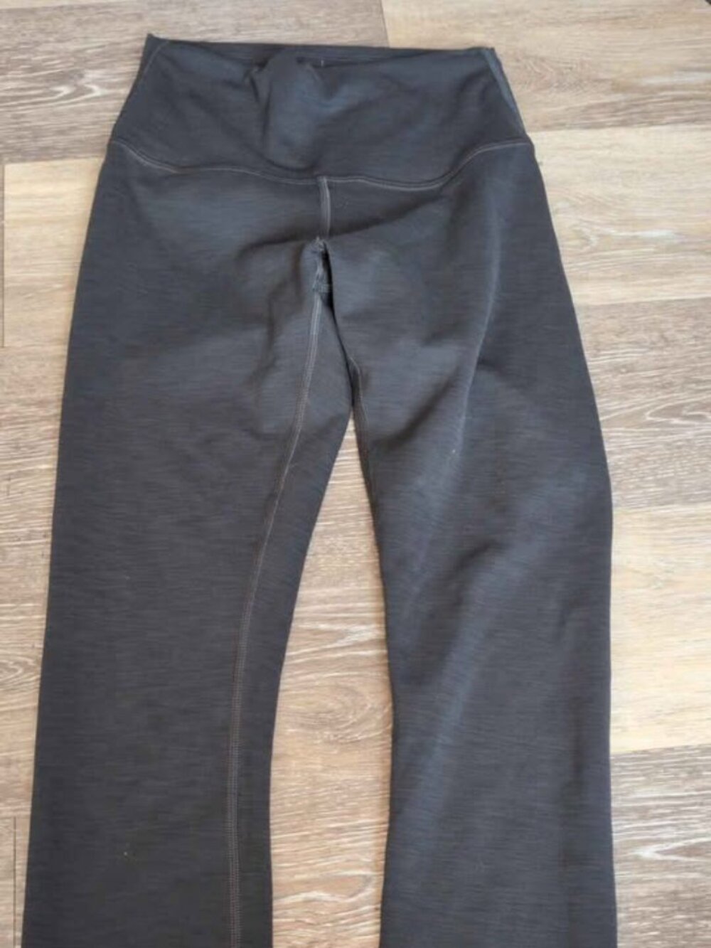 Lululemon Wunder Under Crop Leggings Charcoal Grey size 4
